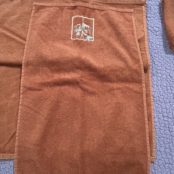 3 Towels Saturday Knight Cotton Love Faith Peace Auburn Butterflies Embroidered - Picture 13 of 14